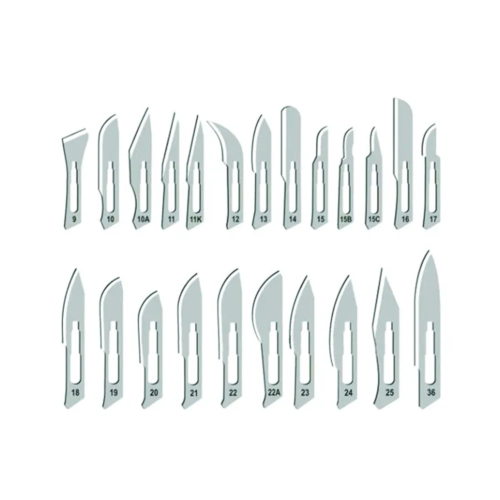 Sterile Surgical Scalpel Blades Carbon Steel Medical Disposable Surgical Blades