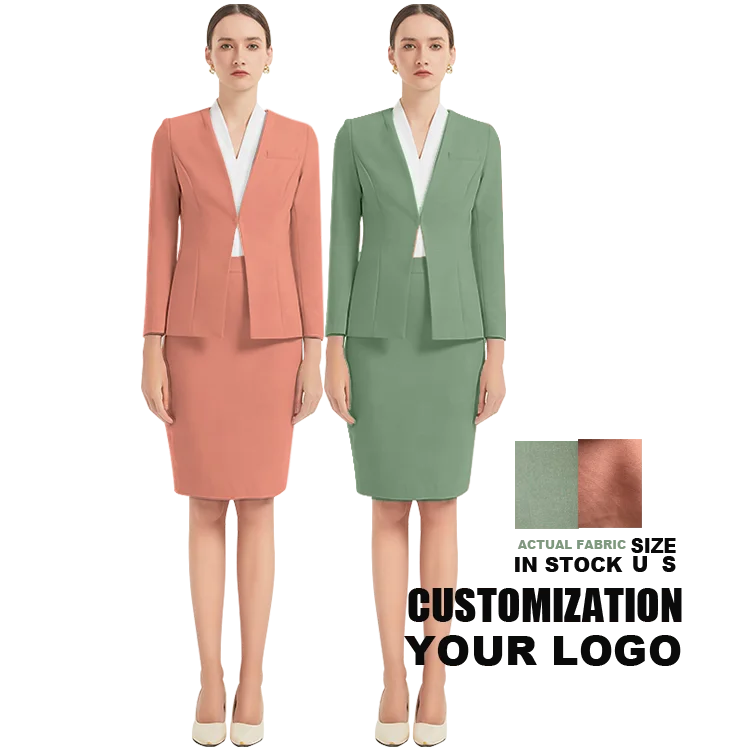 2023 latest original distributing office wear blazer and skirt suit sets for ladies elegant business wear