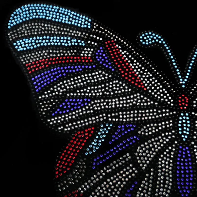 Custom Rhinestone Heat Transfers Bling Stud Strass Diamond Crystal Hotfix Hot Fix Patch For T Shirts