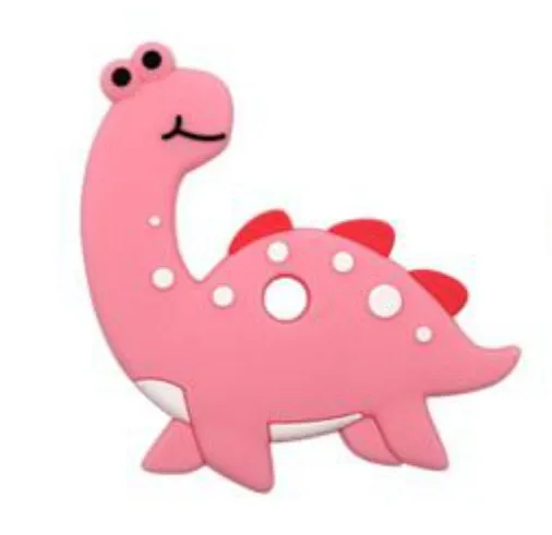 amazon top seller 2019 baby silicone teether dinosaur shape custom bpa free LFGB reports