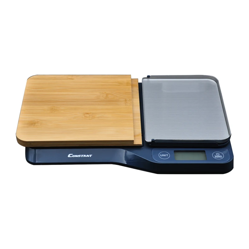Constant-119B baking gifts customized Wooden table cutting board stainless steel tray electronic kitchen food scale