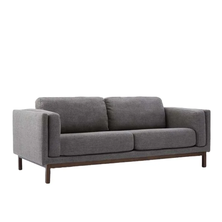 Living Room Rivet Decoration Beautiful American Sofa With Solid Wood Leg