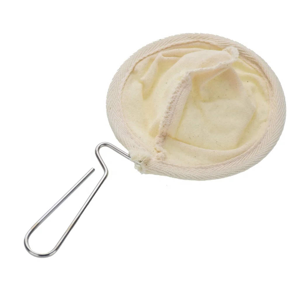 
Ecocoffee Reusable Coffee Brewer Filter Bag Flannel Cloth Coffee Tea Strainer with Stainless handle coffee maker F14/F15 