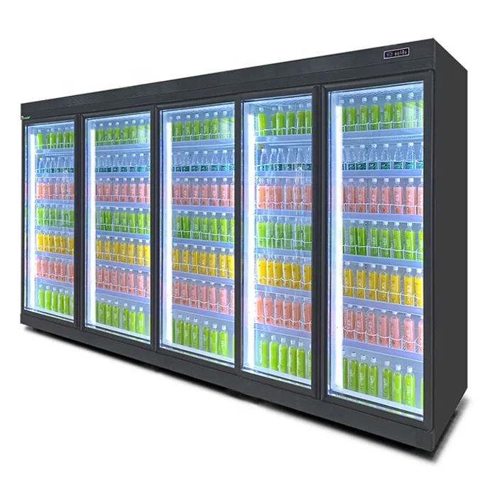 Commercial Refrigerators Glass Door Wine Cooler Refrigerator Beverage Display Fridge