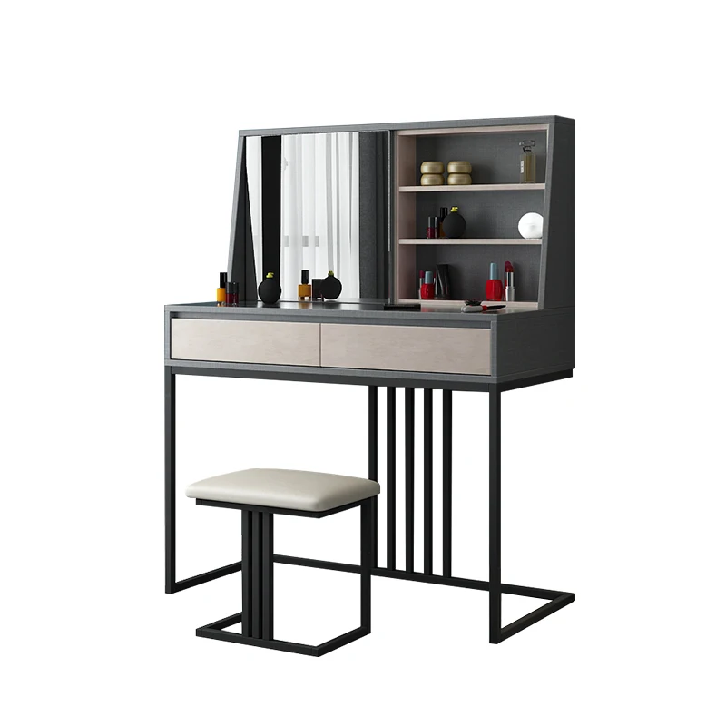 bedroom modern simple makeup table &Nordic light luxury style dressing table  iron art small web celebrity INS makeup table