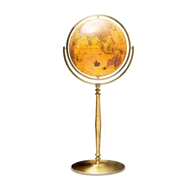 Vintage Journal Poster Retro World Globe 16 inch Modern World Map Decor Floor Standing Illuminated Earth Globe Floor Lamp