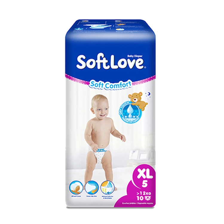 Softlove XL 10, одноразовые Сверхмягкие дышащие пеленки для младенцев