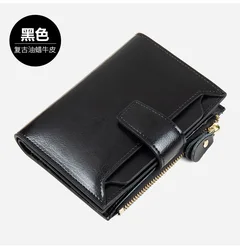 Женские кошельки с RFID-защитой и защитой от кражи модный вместительный бумажник из натуральной кожи на молнии кошелек держателем для карт