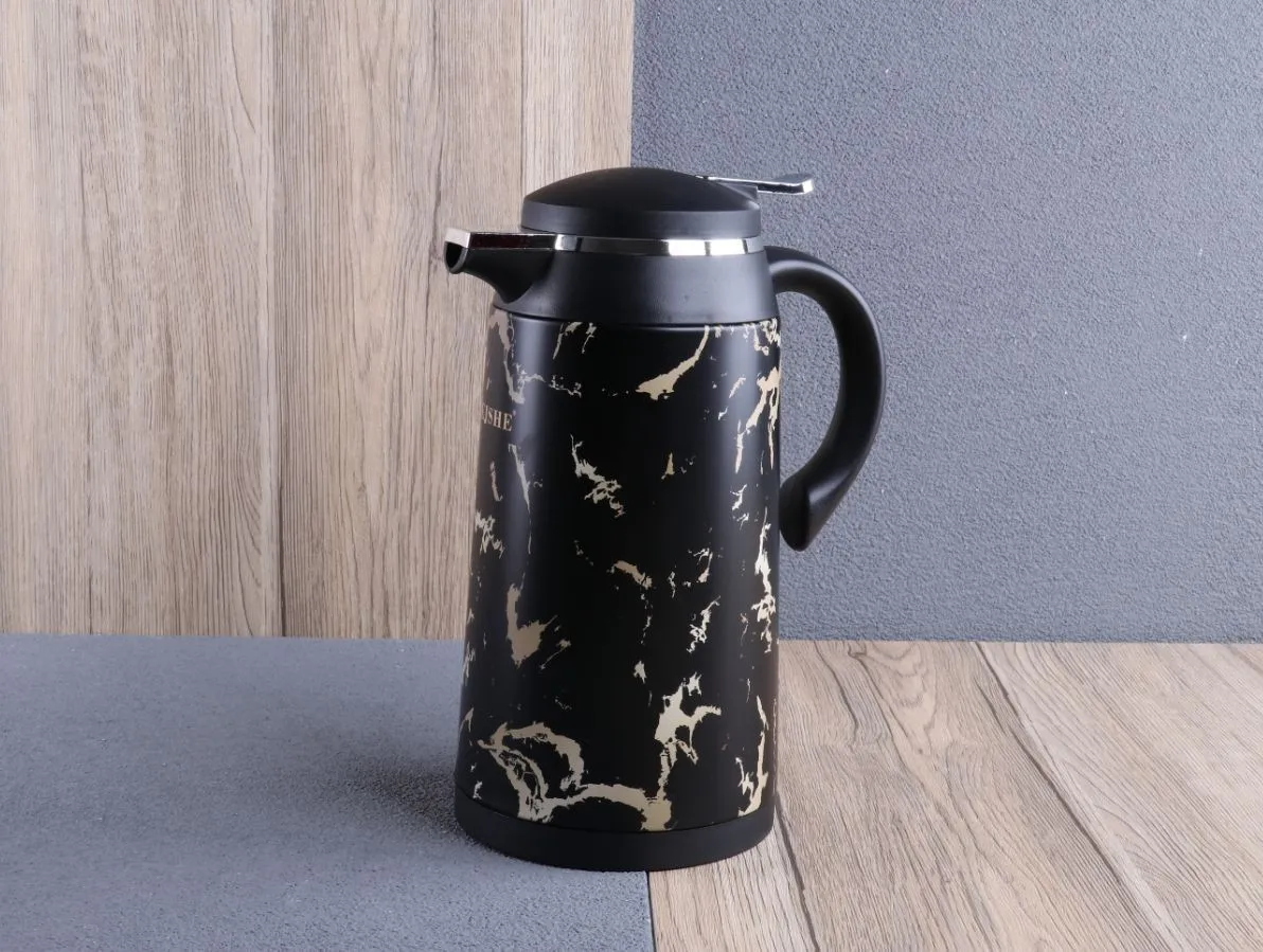 New Arrived Portable Water Bottle Thermos Vacuum Tea Flask  Glass Inner 1000ml Thermos Gift Set