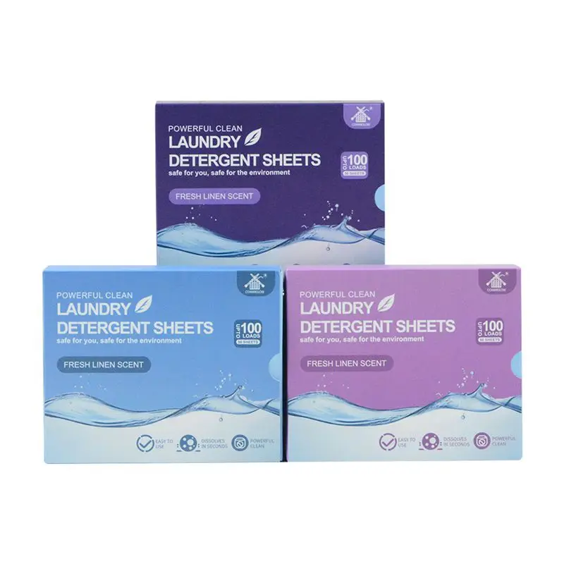 Hot products washing laundry detergent sheet for clothing washing safe biodegradable powerful concentrated cleaning