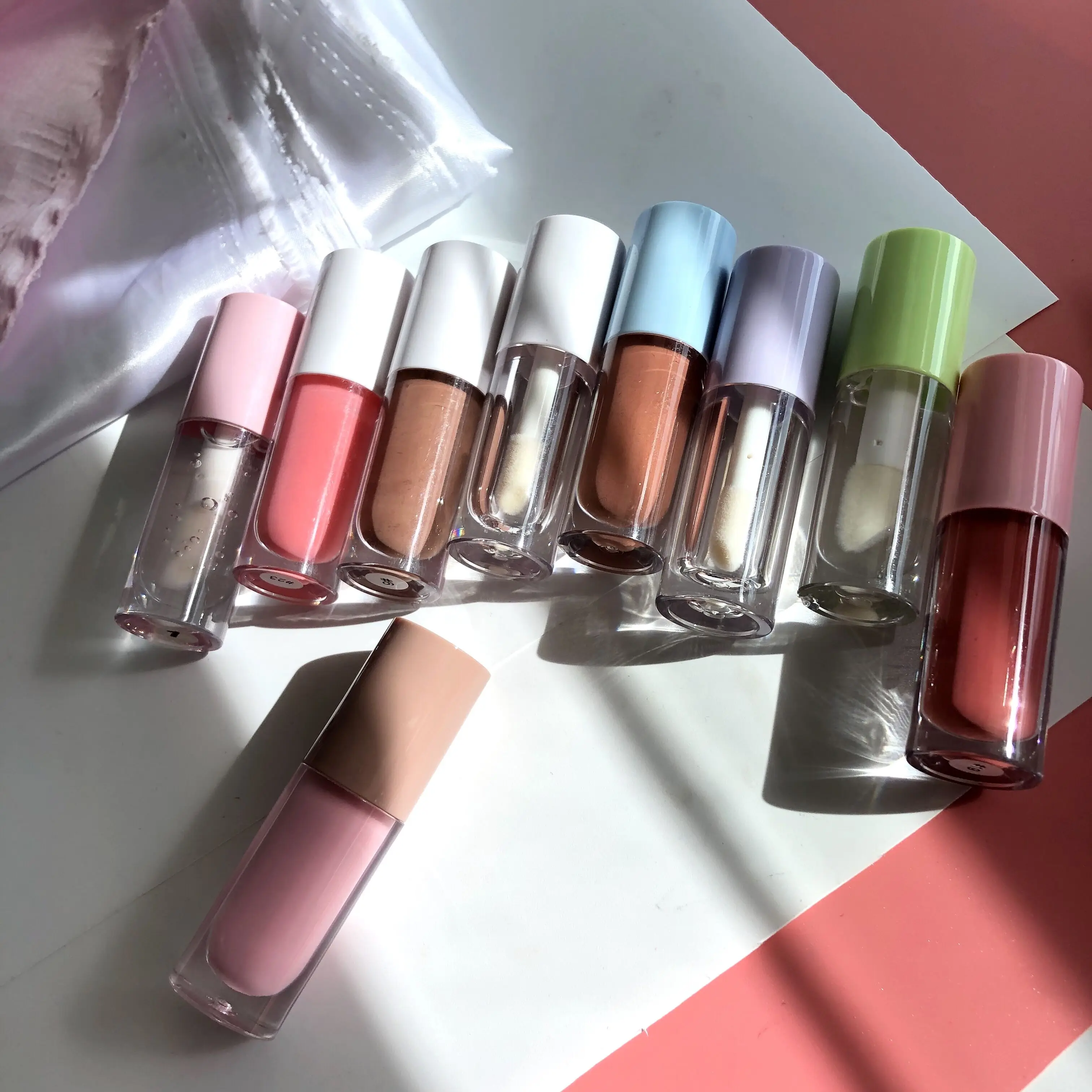 Новый поставщик, контейнеры, тубы, пигментная большая щетка 5 мл, индивидуальный собственный логотип, oem, веганский Увлажняющий блеск для губ