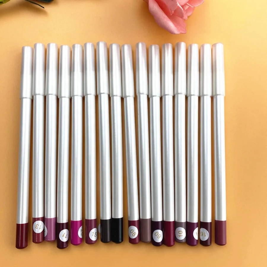 
16 color New Product OEM Custom Cosmetic Lip Liner Waterproof private label matte lip lipliner pencil 