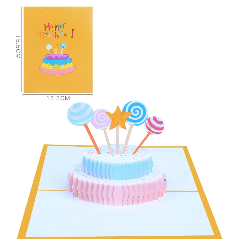 Ready to Ship Hot Selling Custom Logo Happy Birthday Cards With Envelopes