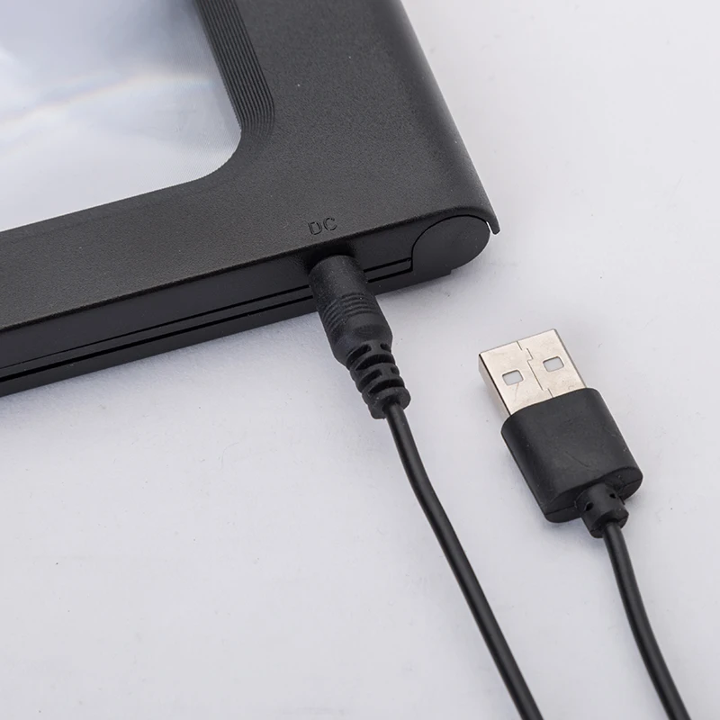TH-F275205B Hands-Free большой прямоугольный полностраничных Лупа со светодиодной подсветкой с складной 3X для рабочего
