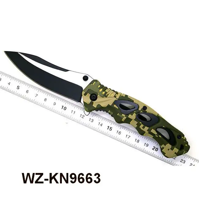 stainless steel material type camping survival utility folding pocket circular knife for paper