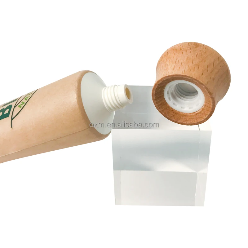 Bamboo Tube Packaging Paper eco friendly cosmetic tube packaging Lotion Squeeze cream Biodegradable for toothpaste Tubes