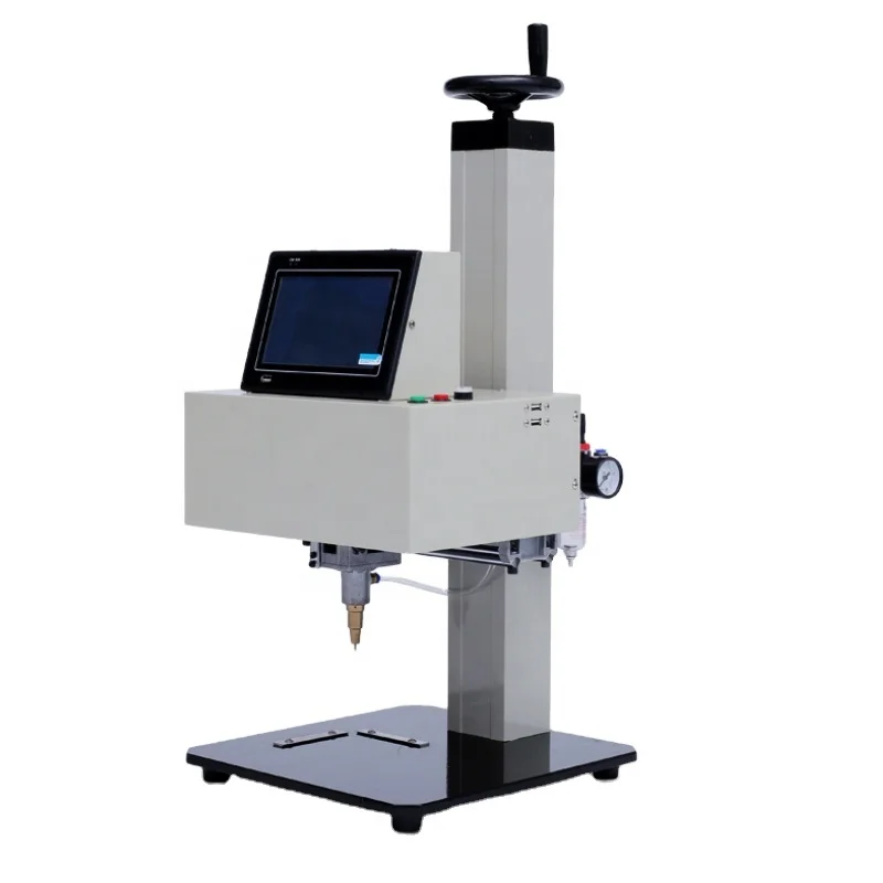 Pneumatic Metal Rotary Dot Peen Pin Stamping Engraving Marking Machine For Pipe Tube Flange Hose