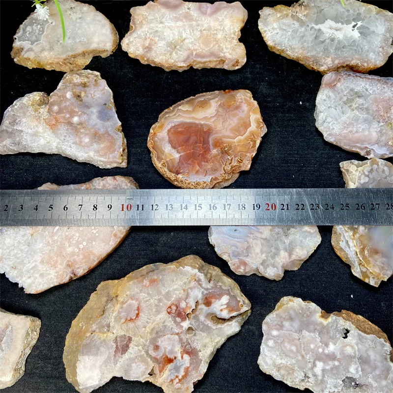 Factory Price Fengshui Natural Crystal High Quality Pink Amethyst Slice for Emitted Energy