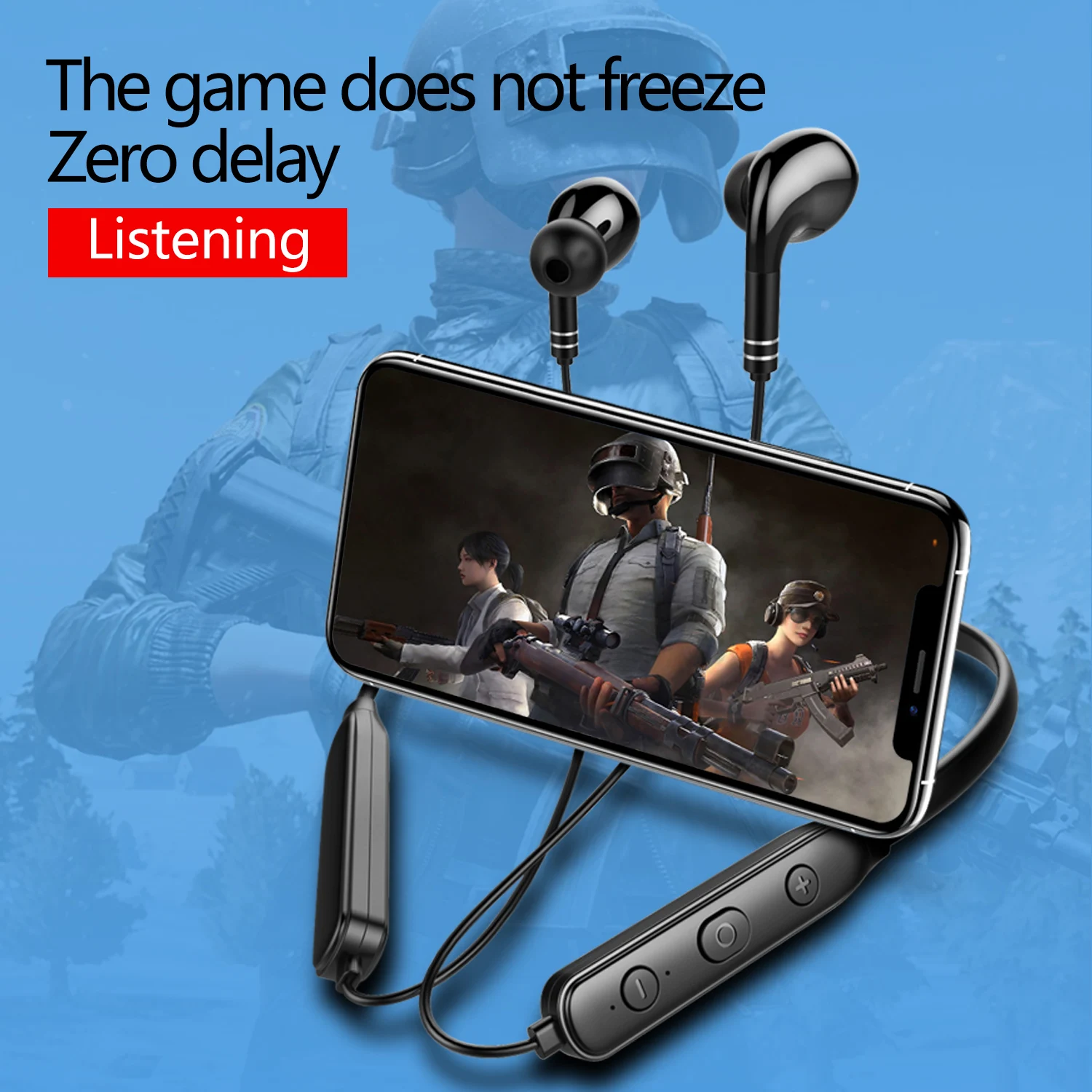 Best quality neckband wireless5.0 earphones in-ear noise-cancelling HIFI subwoofer sports headset headphones H3000