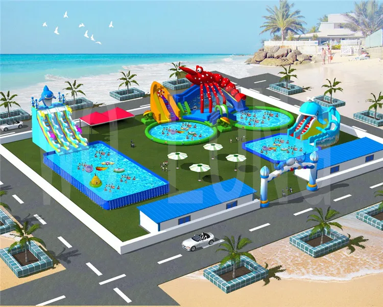 adult inflatable water park inflatable aqua park toys Inflatable Water Slide for Outdoor