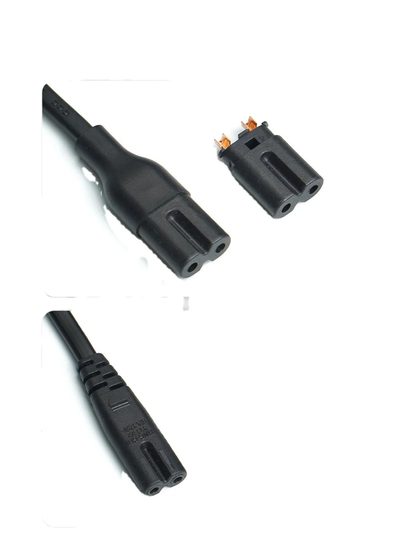 BS1363 to IEC C7 Figure 8 Socket Power Cable Full Moulded UK Plug fitted with a 3 Amp Fuse Mains Power Lead