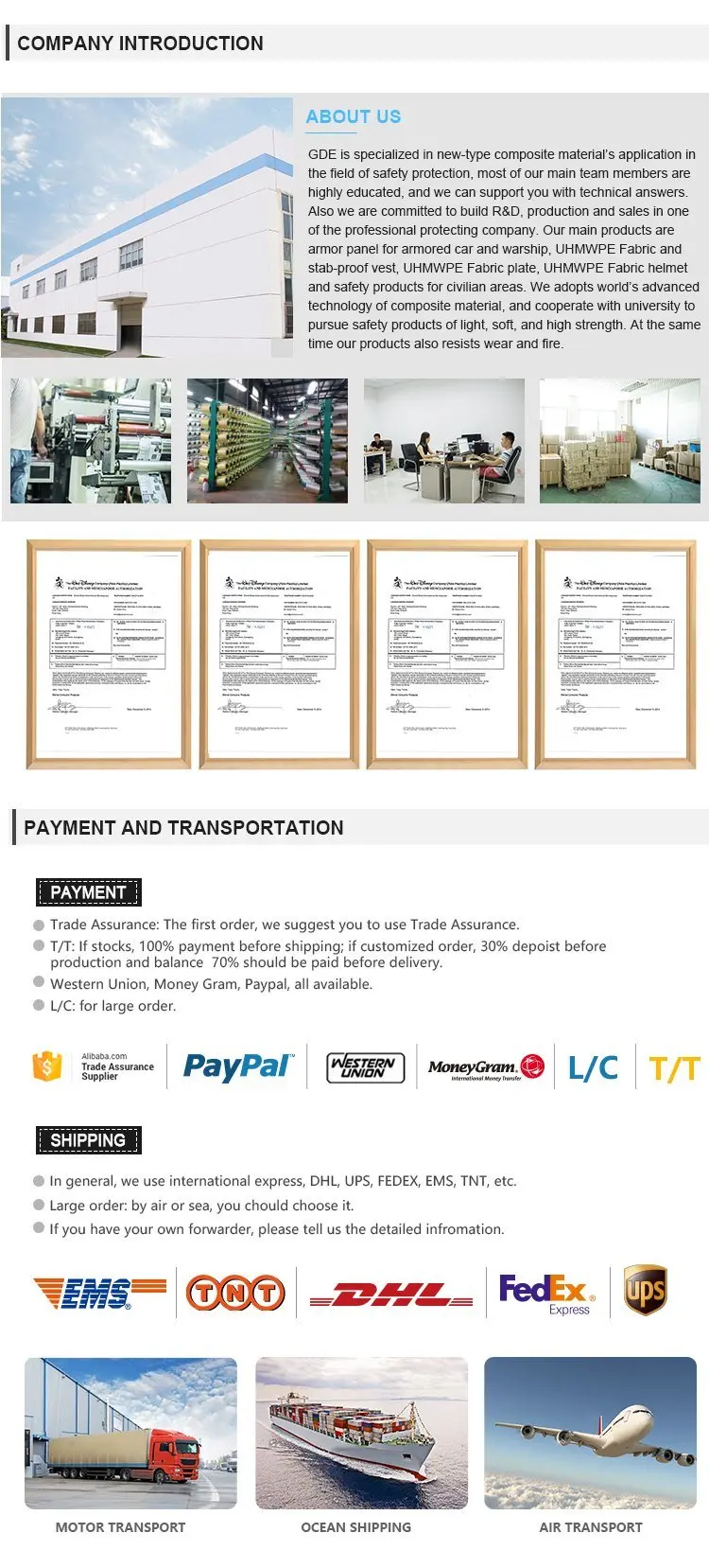 dyneema uhmwpe fabric bulletproof