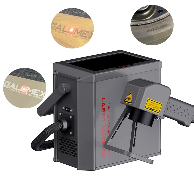 Portable Handheld Mini Fiber Laser Engraver Marking Machine For Date Logo  handheld laser marking