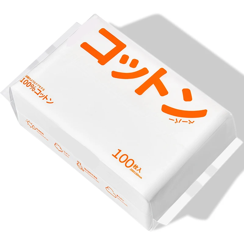 Japan Soft Cotton Tissue Disposable  biodegradable dry baby wipes