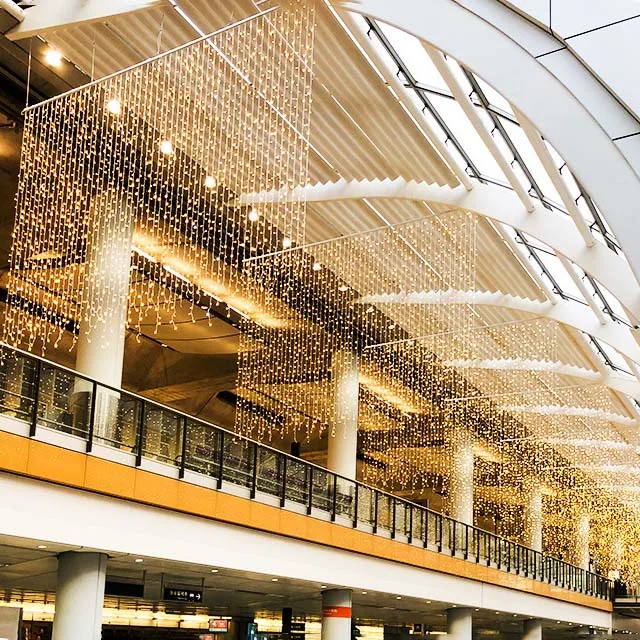 110V/220V indoor and outdoor Christmas curtain light garland wedding party garden decoration led icicle string fairy light