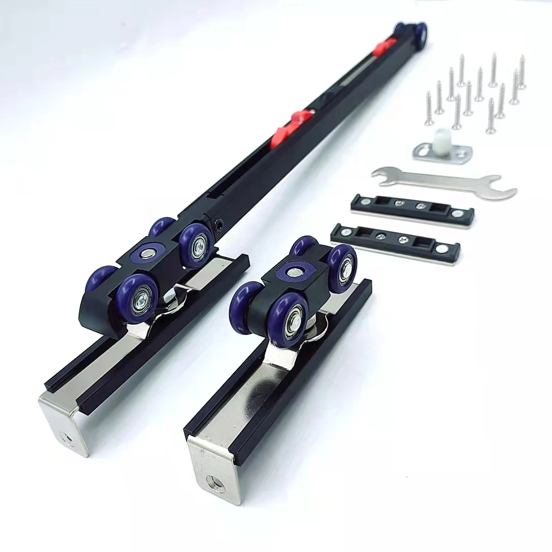 Modern Design Soft Closing Sliding Glass Door System Double Soft Closing 8 Wheel Sliding Door