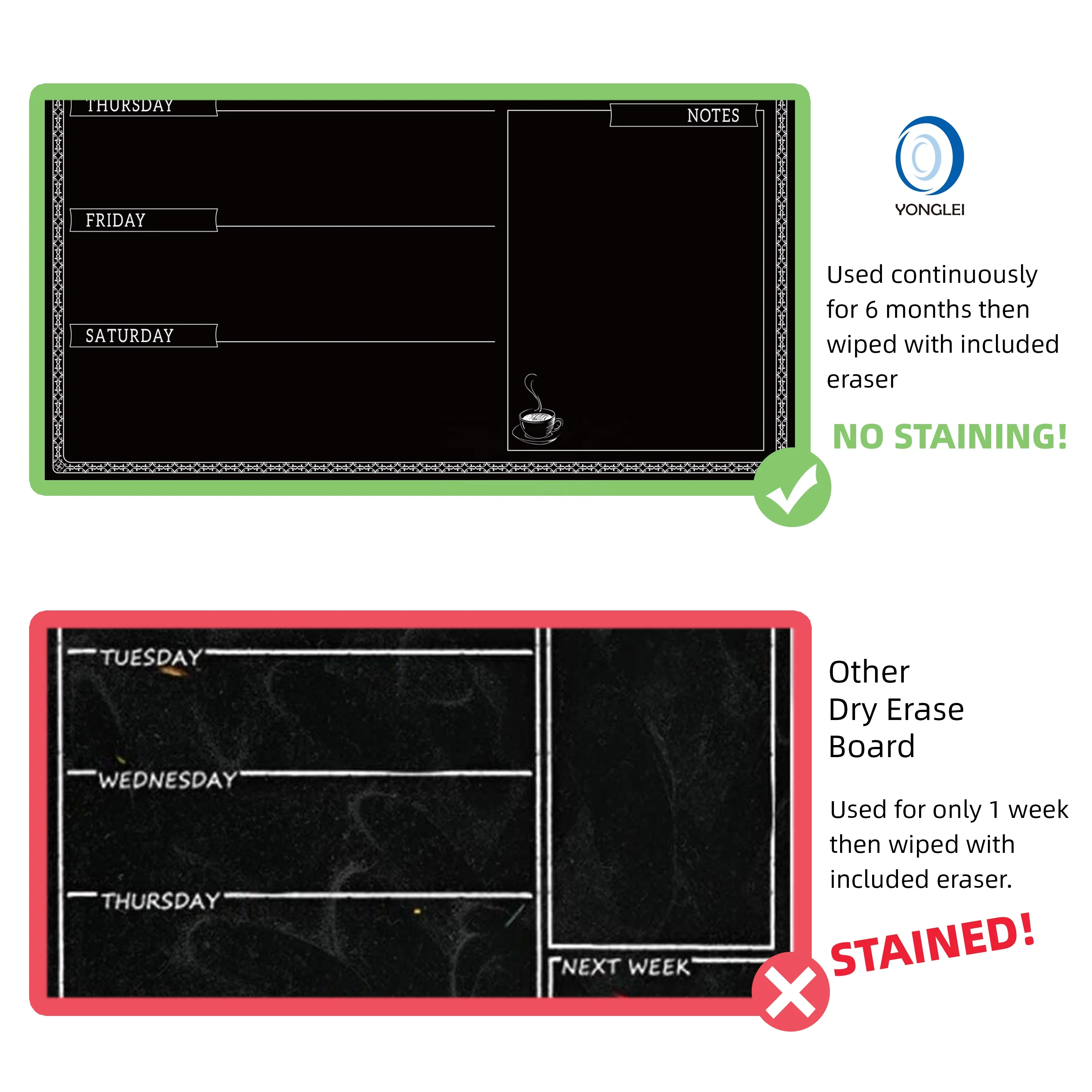 12.0-5A1 anotechnology dry erase chalk menu board magnetic black menu chalk boards