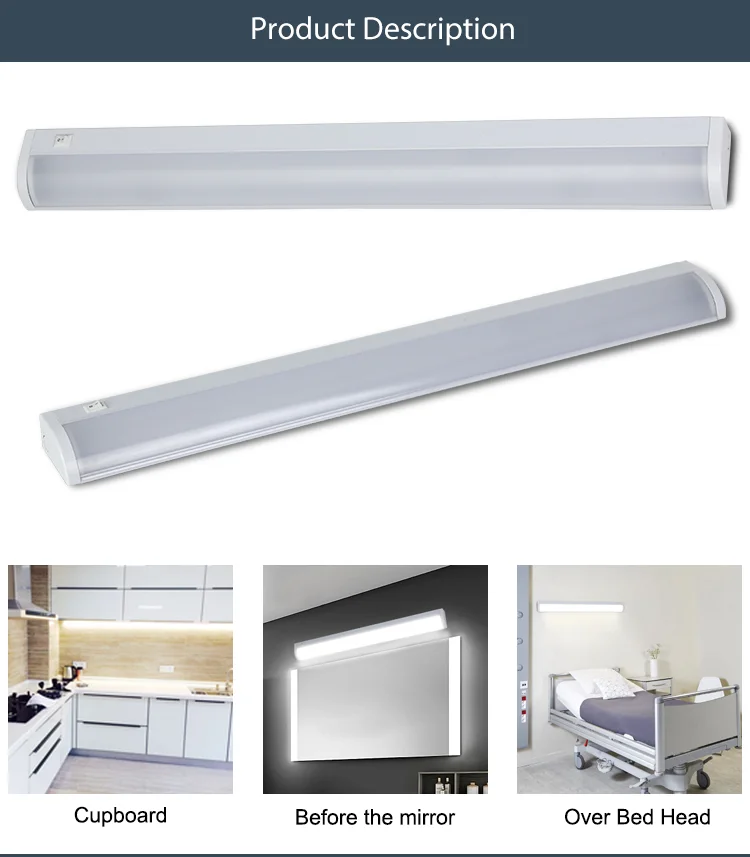 OGJG on off switch led slim cabinet fixture ultra thin linear kitchen aluminum batten lights