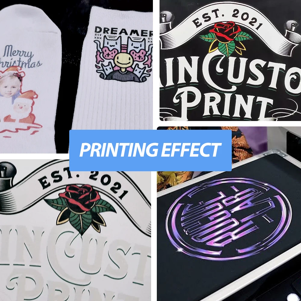 Best price Dual xp600 textile t-shirt printing machine dtf printer sock pillow towel printing shop machines