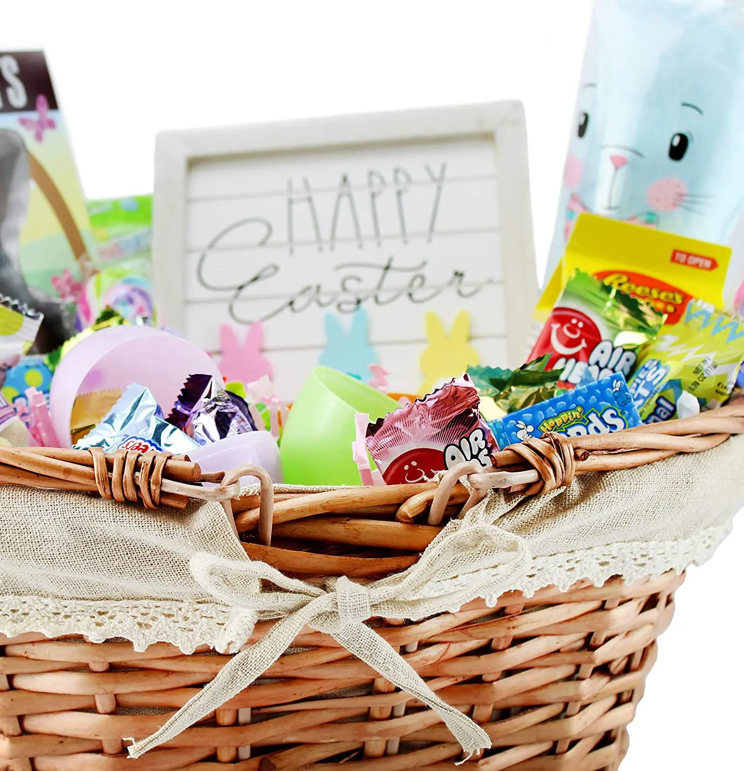 Wicker Basket with Handles for Easter, Picnics, Gifts, Home Decor and More, 13 x 10 x 6 Inches