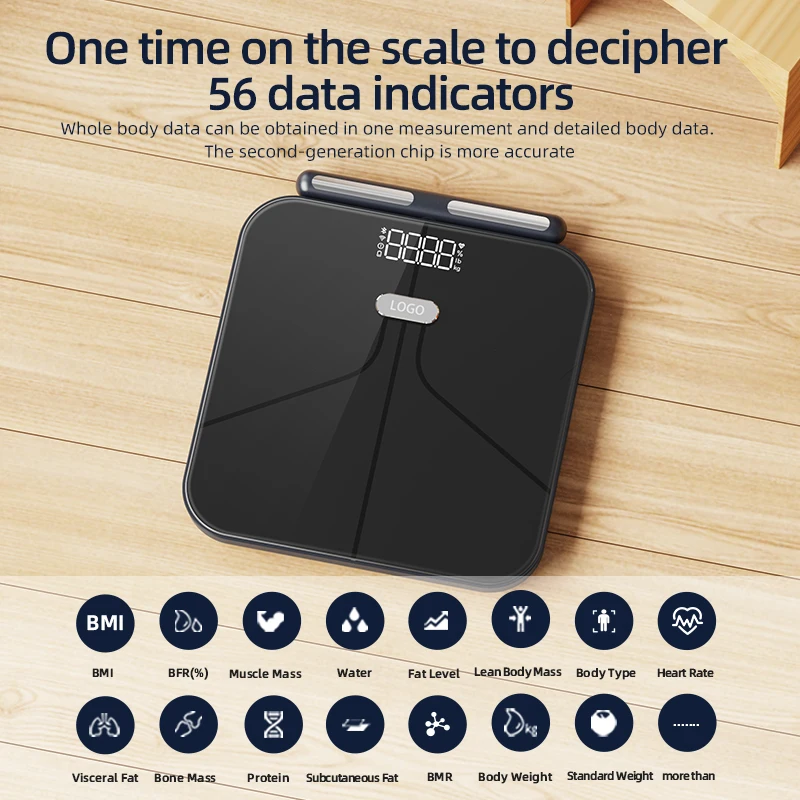 Electric Weight Scale Smart Body Fat Portable Weighing Digital Scale 180kg Bathroom Scales Machine