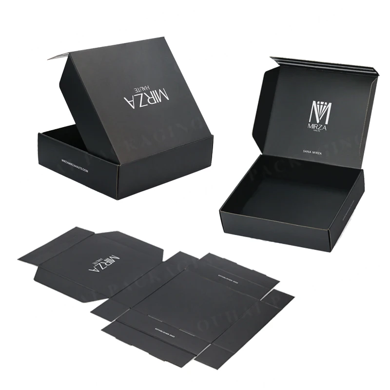 Small Business Recycle Carton Manufacturer Black Corrugated Candle Handmade Soap Gift Box Custom Printed Shipping Boxes