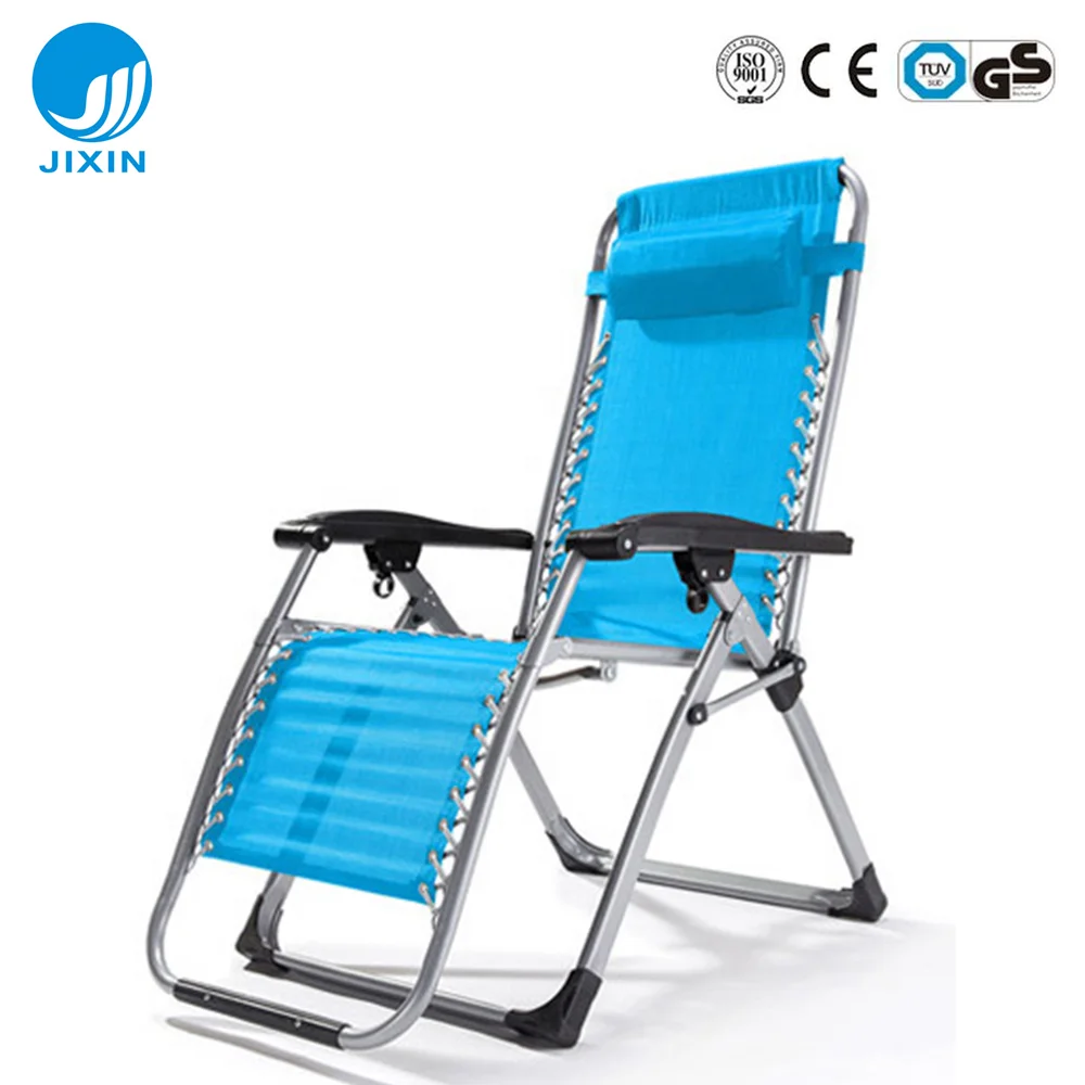 Indoor Outdoor Office Garden Leisure Beach 600D Oxford Teslin Recline Zero Gravity Massage Chair with Canopy