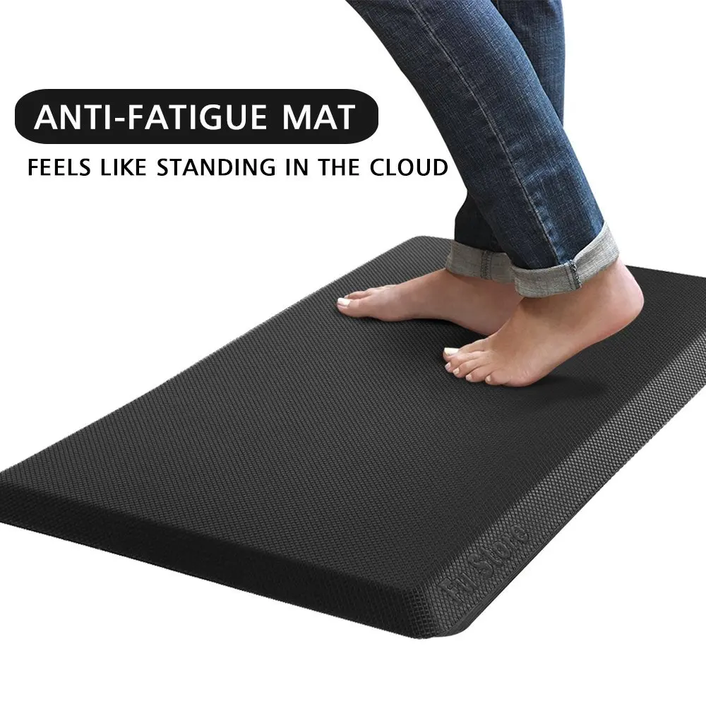 Anti Fatigue Mat Cushioned 3/4 Inch Comfort Floor Mats for Kitchen Non-Slip Easy Clean Kitchen Mat Rugs