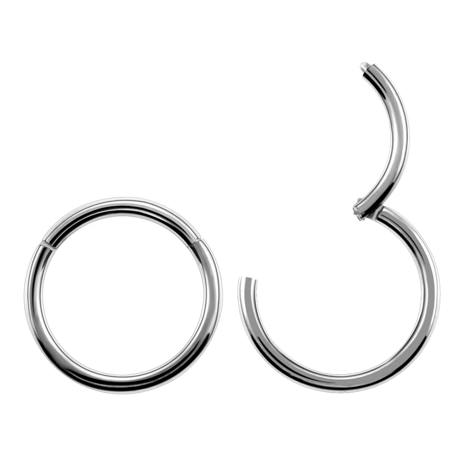 Custom Gold Smooth Nose Ring Ear Body Piercing for Women Medical Surgical 316L Segment Hoop Ring Fashion Pierced Jewelry