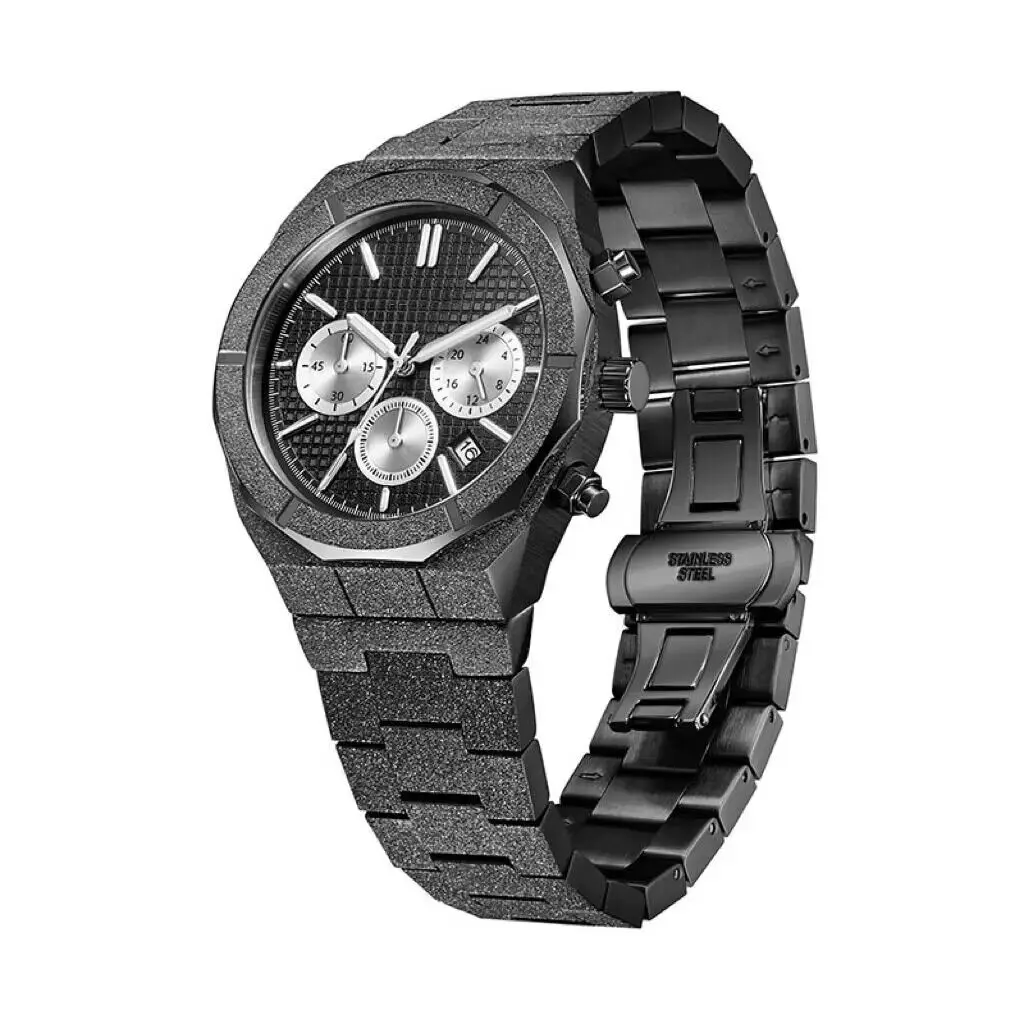 Wholesale Custom Reloj Relogio Design Men Quartz Watch Chronograph Steel Brand Multifunction  Automatic Mechanical Mens Watch