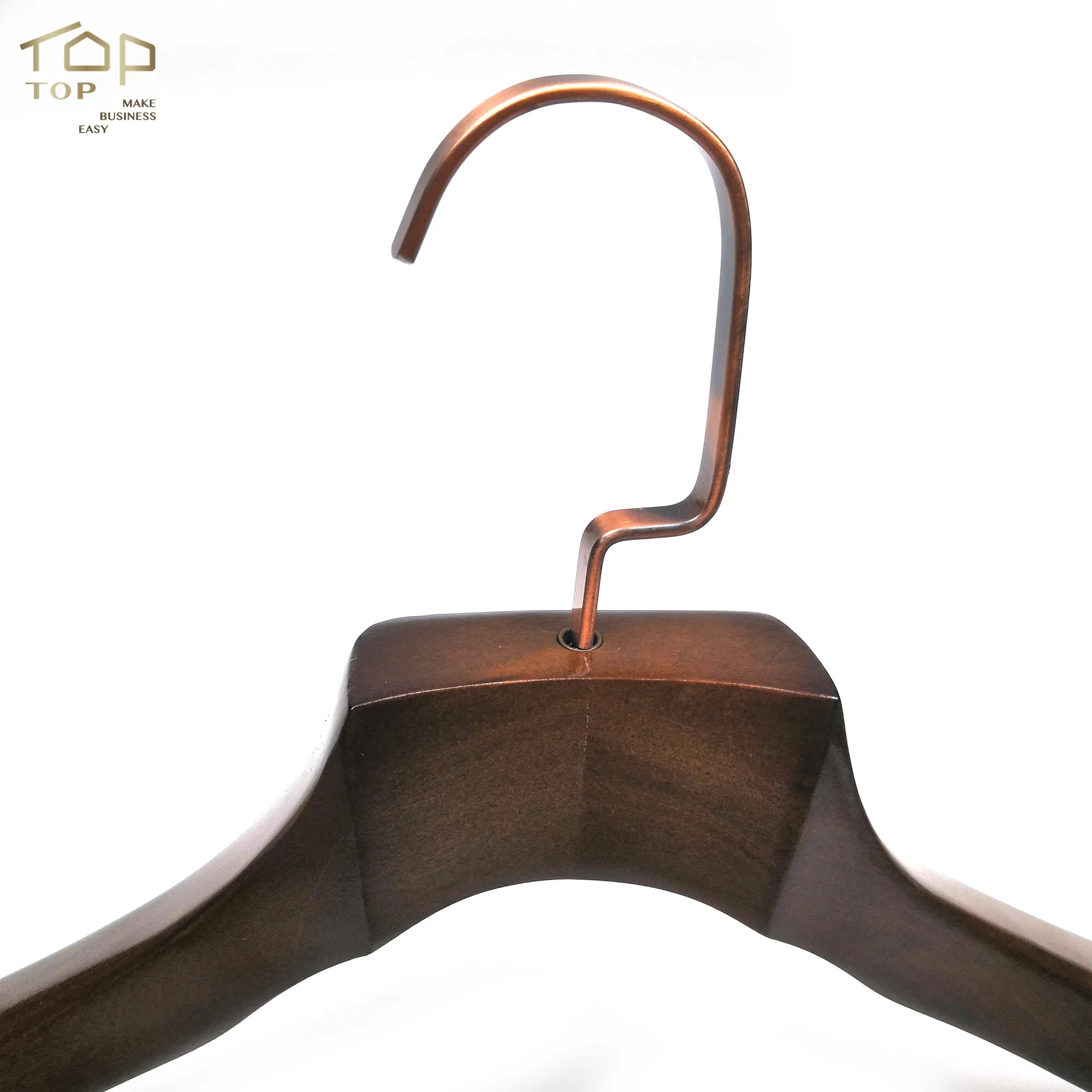Wooden Suit Hangers Custom Walnut Color Vintage