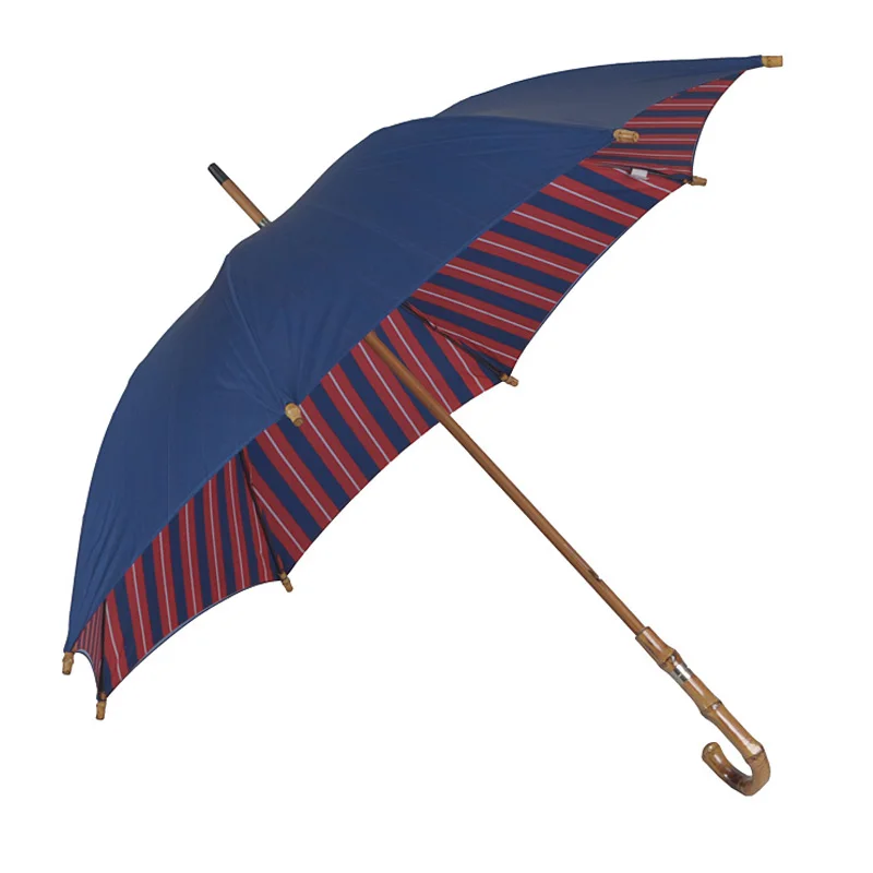 Umbrella Factory Wholesale Bamboo J shape Hande Premium Stick Large Classic Rain Umbrella for Men Women Unique UK Style