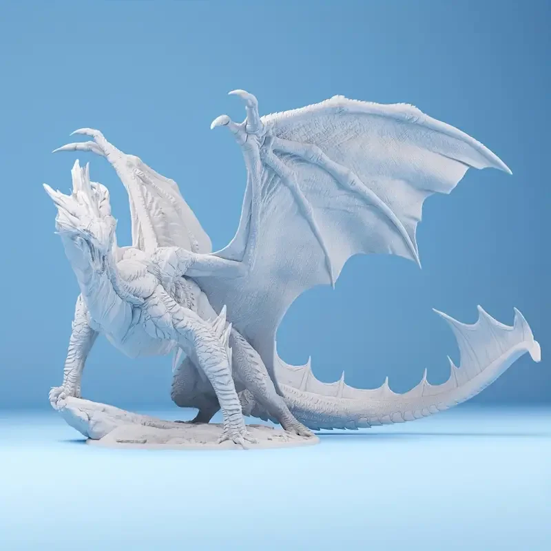 Role-playing game room decoration rapid prototyping resin print model Custom 3D printed dragon Sell SLA 3d printing service