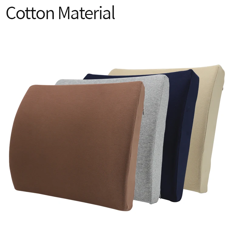 Business Style Memory Foam Cotton Clothing Waist Rest Office Car Cushion Backrest Lumbar Support
