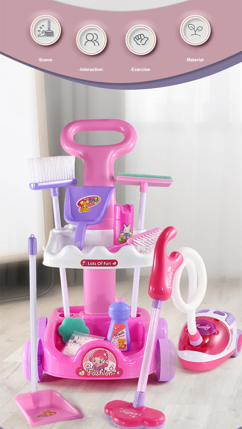 2023 Hot Sell Cleaning Toys Set Cleaning Tool Toys for Kids