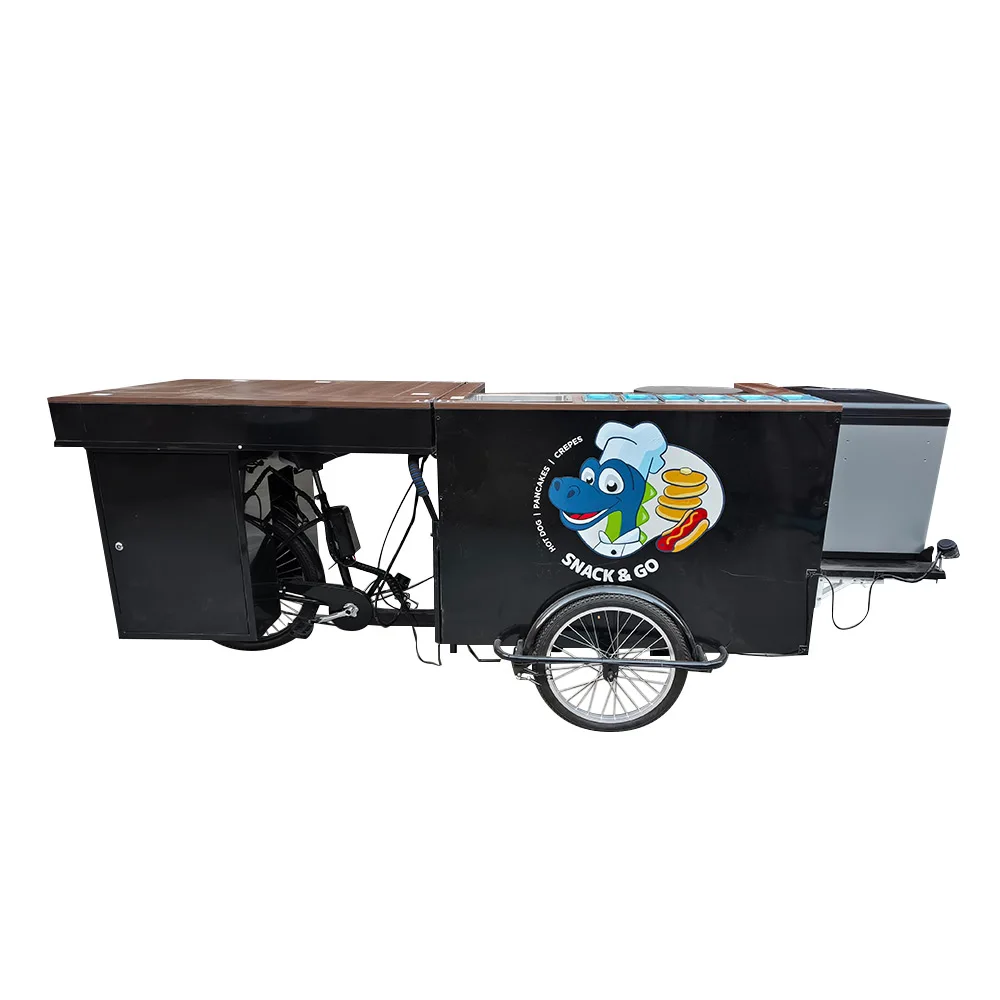 Customizable color coffee cart sell food tricycle mobile coffee shop