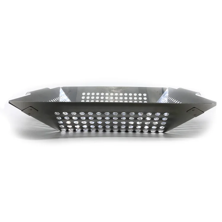 Square Charred Edge Barbecue Grill Cookware Grilling Basket for Outdoor BBQ