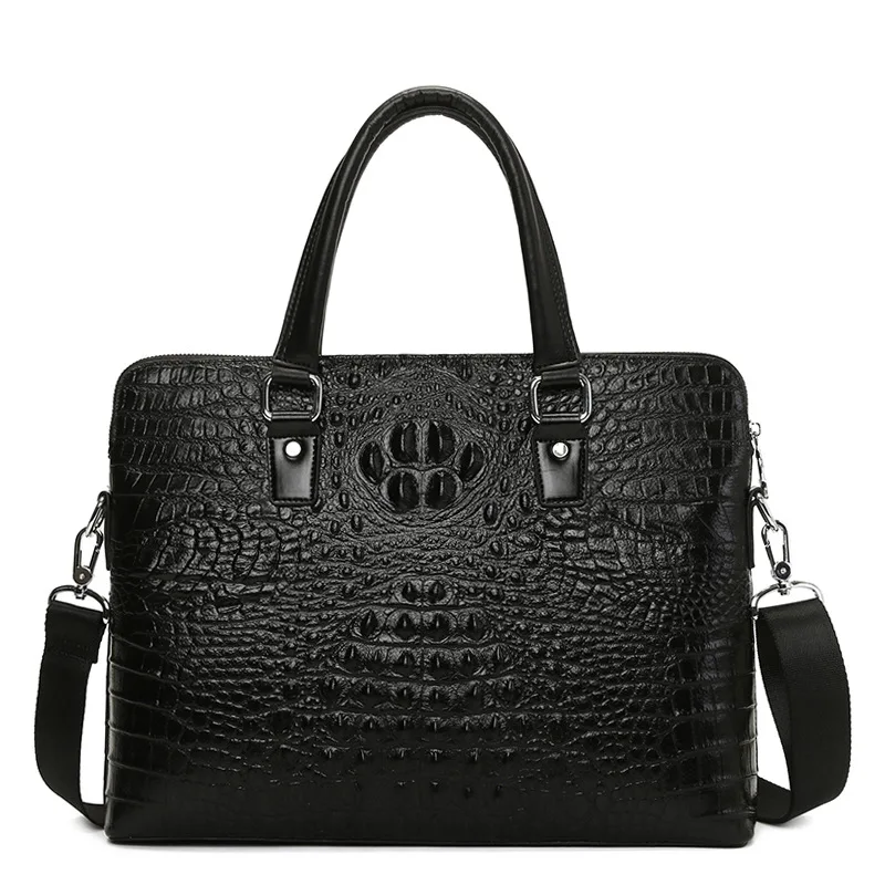 2023 New Arrival Genuine Leather Men Briefcase Business First Layer Leather Travel Document Handbag