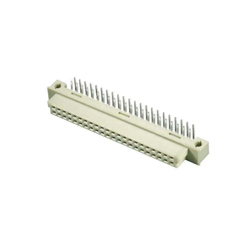 
Pitch 2.54mm DIN 41612 connector ,Female ,Dual-row ,Right Angle Type ,30 pins ,tin plated ,through hole 