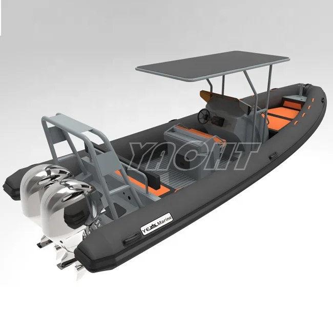  25-футовые алюминиевые лодки RIB 760 Marine Rubber Deep V PVC/Hypalon надувные для